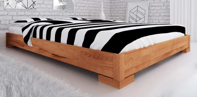 Doppelbett Kapiti 10 Kernbuche massiv geölt - Liegefläche: 180 x 200 cm (B x L)