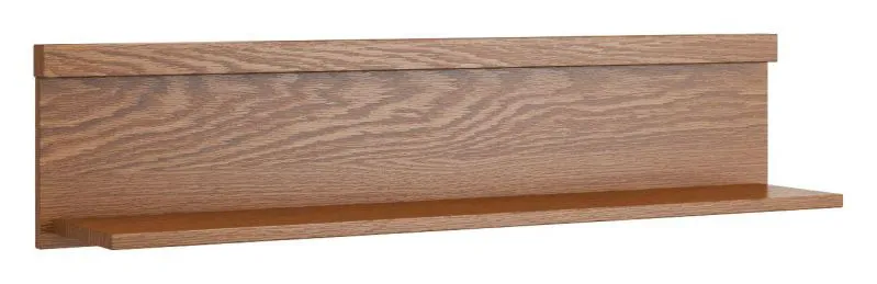 Hängeregal, Wandregal, Bücherregal - 102 cm breit, teilmassiv, Farbe: Walnuss Abbildung