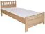 Kinderbett / Jugendbett Buche massiv Vollholz natur 109C, inkl. Lattenrost - 200 x 100 cm (L x B)