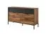 Kommode mit sechs Schubladen Jendouba 04 | Farbe: Kastanie / Anthrazit | Beine: Metall | ABS-Kanten | Maße: 81,5 x 137 x 39,5 cm | Soft-Close-Funktion