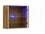 Wohnwand mit LED-Beleuchtung Balestrand 223, Farbe: Eiche Wotan / Grau - Abmessungen: 160 x 320 x 40 cm (H x B x T), mit 11 Fächern