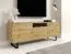Einfacher TV-Unterschrank / TV-Möbel Zapopan 97, Farbe: Eiche Artisan, Maße: 56 x 150 x 40 cm, Push-to-open Funktion, vier Fächer, hängend montierbar