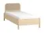 Kopfteilpolsterung  für Einzelbett / Gästebett Aegir 38 / 39 / 40, Farbe: Braun, Maße: 34 x 75 x 4 cm