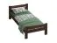 Einzelbett Aixovall 03, Kiefer Vollholz massiv, Farbe: Walnuss - Liegefläche: 80 x 200 cm (B x L)