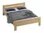 Jugendbett im schlichten Design Aixovall 10, Kiefer Vollholz massiv, Farbe: Naturbelassen Kiefer - Liegefläche: 120 x 200 cm (B x L)