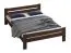 Neutrales Jugendbett Aixovall 13, Kiefer Vollholz massiv, Farbe: Walnuss - Liegefläche: 120 x 200 cm (B x L)