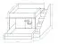 Etagenbett / Funktionsbett mit Stiege rechts, Stauraum und zwei Liegeflächen Jura 38, Farbe: Weiß, Liegefläche: 90 x 200 cm, 90 x 195 cm