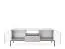 Moderner TV-Unterschrank Worthing 56, Farbe: Grau / Schwarz / Gold - Abmessungen: 56 x 154 x 39 cm (H x B x T)