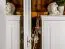Drehtürenschrank / Kleiderschrank Jabron 04, Kiefer massiv Vollholz, weiß lackiert - 218 x 193 x 62 cm (H x B x T)