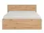 Schlafzimmer Komplett - Set A Brus, 4-teilig, Farbe: Eiche Artisan / Weiß, ein Doppelbett, zwei Nachtkommoden, ein Kleiderschrank und eine Kommode