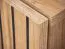 Kleine Vitrine Nordkapp 04, Farbe: Hickory Jackson / Schwarz - Abmessungen: 102 x 90 x 40 cm (H x B x T), mit 6 Fächern und eine LED-Beleuchtung
