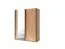 Schiebetürenschrank / Kleiderschrank Nikea, Farbe: Eiche Artisan - Abmessungen: 198 x 180 x 60 cm (H x B x T)