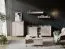 Kommode | 3 Schubladen | Farbe: Beige mit Holzstruktur | 5 Fächer | Maße: 193,5 x 42 x 91 cm | 2 Drehtüren | Beine & Griffe: Metall | Sideboard