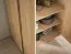 Drehtürenschrank | 2 Türen | Farbe: Eiche Mavelie | 1 Kleiderstange | 2 Fächer | 92 x 52 x 190 cm | Kleiderschrank | Soft-Close Funktion