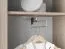 Garderobe Komplett Set | Farbe: Eiche Cremona / Kaschmir | ABS-Kanten | inkl. Samtpolster | Garderobenschrank | Schuhschrank | Garderobe mit acht Haken