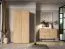 Drehtürenschrank | 2 Türen | Farbe: Eiche Mavelie | 1 Kleiderstange | 2 Fächer | 92 x 52 x 190 cm | Kleiderschrank | Soft-Close Funktion