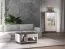 Wohnzimmer Komplett Set | 5-teilig | Farbe: Kaschmir / Eiche Windmill dunkel | Soft-Close-Funktion | 1 Vitrine | 1 Couchtisch | 1 TV-Unterschrank | 1 Sideboard | inkl. LED-Beleuchtung