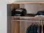 Drehtürenschrank / Kleiderschrank Lotofaga 16, Farbe: Grau / Walnuss - 227 x 236 x 59 cm (H x B x T)