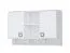 Schrank Hängeschrank Wandschrank Jugendzimmer Weiß 82x128x37 cm