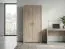 Schrank Cianjur 11, Farbe: Eiche / Weiß - Abmessungen: 209 x 90 x 40 cm (H x B x T)