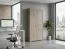 Schrank Cianjur 11, Farbe: Eiche / Weiß - Abmessungen: 209 x 90 x 40 cm (H x B x T)