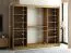 Schiebetürenschrank / Kleiderschrank Borgis 06B, Farbe: Eiche Artisan / Schwarz matt - Abmessungen: 200 x 250 x 62 cm (H x B x T)