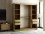 Schiebetürenschrank / Kleiderschrank Borgis 05B, Farbe: Eiche Artisan / Schwarz matt - Abmessungen: 200 x 200 x 62 cm (H x B x T)