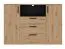Schlafzimmer - Set | Eckkleiderschrank - Set N Fafe | 3-teilig | Farbe: Eiche Artisan / Schwarz | Soft-Close-System | Kommode | Schrank