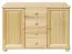 Sideboard mit 4 Schubladen, Farbe: Natur, Breite: 121 cm - Küchenschrank, Anrichte, Sideboard Abbildung