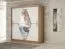 180 cm breiter Kleiderschrank mit 2 Türen | 10 Fächer | Farbe: Sonoma Eiche / Weiß Abbildung