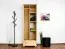 Kleiderschrank | 2 Drehtüren | 4 Fächer | 1 Schublade | mit Kleiderstange | 65 cm breit | Massivholz | Farbe: Natur Abbildung