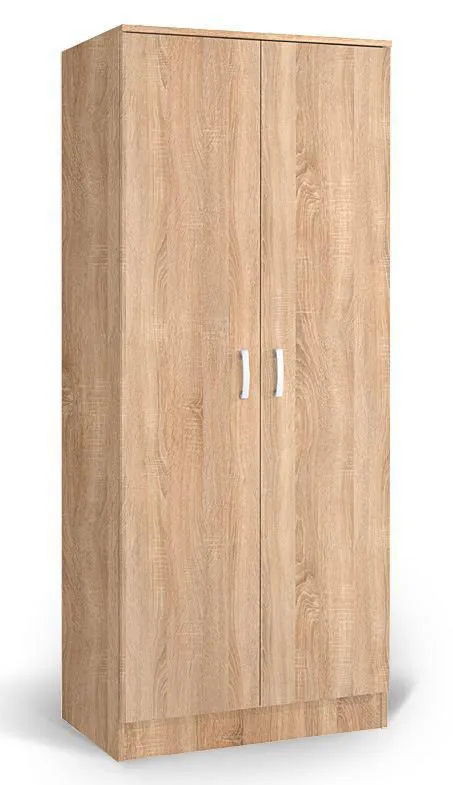 Garderobenschrank, Farbe: Eiche Braun - 200 x 82 x 53 cm (H x B x T) Abbildung