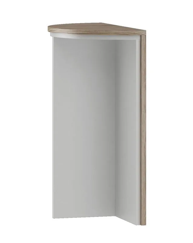 Erweiterung für Schreibtisch Cianjur, Farbe: Eiche / Weiß - Abmessungen: 77 x 60 x 45 cm (H x B x T)