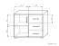 Klassische Kommode Curug 08 mit 3 Schubladen, 1 Drehtür, Farbe: Nuss / Ulme, Maße: 74 x 90 x 44 cm, 2 geräumige Fächer, lange Lebensdauer durch robuste Bauweise
