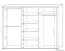 Schiebetürenschrank / Kleiderschrank Aitape 38, Farbe: Sonoma Eiche dunkel - Abmessungen: 188 x 200 x 60 cm (H x B x T)