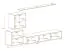 Wohnwand im schlichten Design Balestrand 226, Farbe: Schwarz - Abmessungen: 150 x 250 x 40 cm (H x B x T), mit Push-to-open Funktion