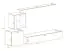 Wohnwand im eleganten Design Balestrand 231, Farbe: Weiß / Grau - Abmessungen: 150 x 250 x 40 cm (H x B x T), mit sieben Fächern