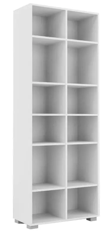 Regal Burgos 08, Farbe: Weiß - Abmessungen: 215 x 80 x 38 cm (H x B x T)