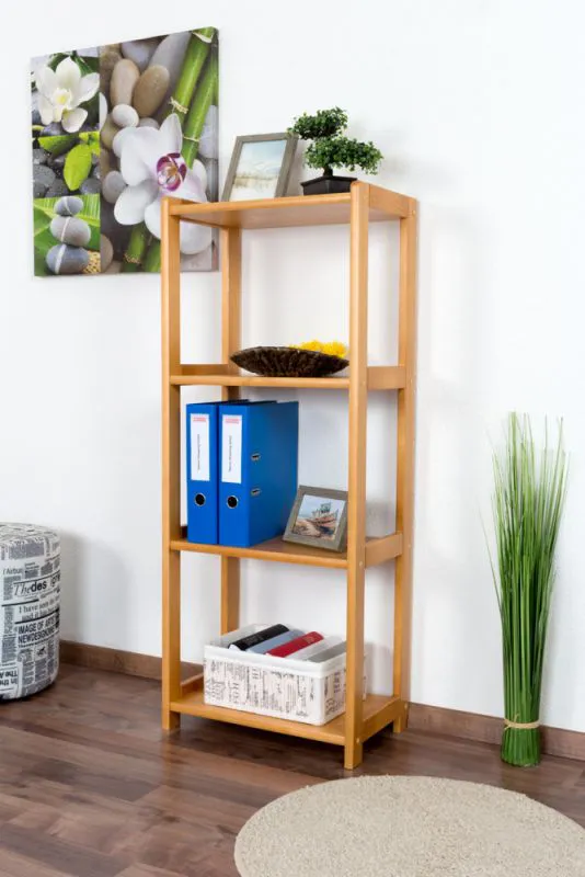 Regal Kiefer massiv Vollholz Erlefarben Junco 56D - 125 x 50 x 30 cm (H x B x T)