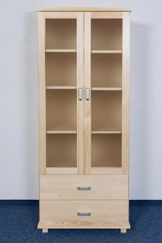 Schlafzimmer - Schrank Kiefer Vollholz massiv natur - Abmessungen: 194 x 77 x 50 cm (H x B x T) Abbildung