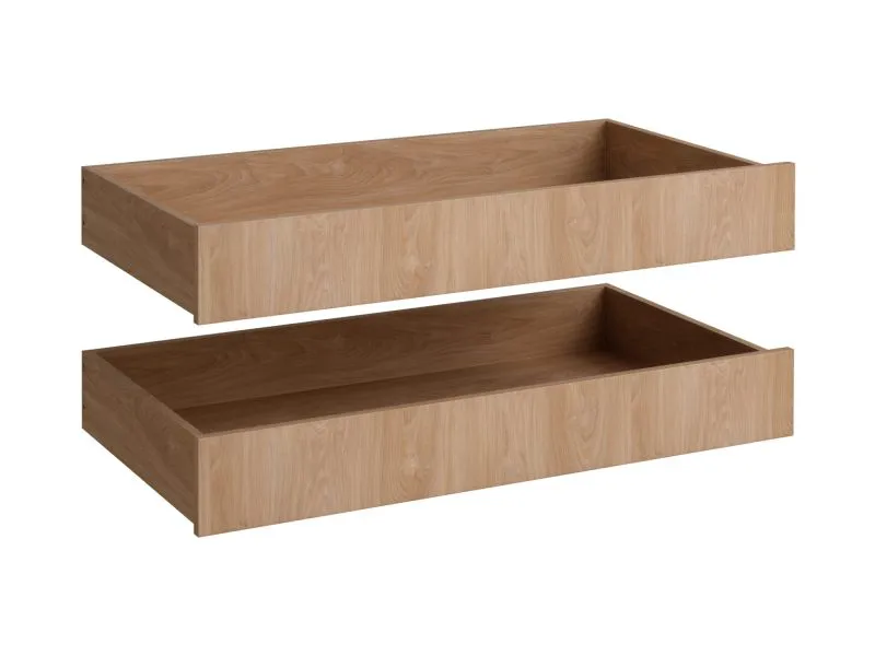 Innenschubladen | 2er Set | Farbe: Eiche Puccini | Maße: 91 x 44,5 x 12,5 cm