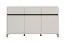 Kommode | 3 Drehtüren | 1,5 m breit | Farbe: Kaschmir | 3 Schubladen | Maße: 157 x 40 x 90 cm | Sideboard | ABS-Kanten | 6 Fächer | Beine: Schwarz