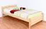Einzelbett / Gästebett Buche massiv Vollholz natur 117, inkl. Lattenrost - 100 x 200 cm