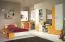 Jugendzimmer Drehtürenschrank / Kleiderschrank Namur 01, Farbe: Orange / Beige - Abmessungen: 197 x 80 x 52 cm (H x B x T)