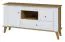 TV-Unterschrank Bambey 13, Farbe: Eiche / Weiß - 70 x 134 x 39 cm (H x B x T)