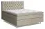 Boxspringbett MINDORO, Box: Bonellfederkern, Matratze: Taschenfederkern, Top Matress: Schaumstoff -  Abmessung: 160 x 200 cm - Farbe: Beige