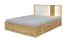 Doppelbett Gavdos 03, Farbe: Eiche / Weiß - Liegefläche: 160 x 200 cm (B x L)