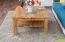 Wohnzimmertisch Eiche Massivholz Farbe: Natur 45x80x80 cm
