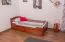 Kinderbett / Jugendbett "Easy Premium Line" K1/2n inkl. 2 Schubladen und 2 Abdeckblenden, 90 x 200 cm Buche Vollholz massiv Kirschfarben