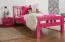 Kinderbett / Jugendbett "Easy Premium Line" K8, Buche Vollholz massiv rosa lackiert - Liegefläche: 90 x 200 cm